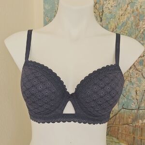 38B Aerie Lace Underwire Bra Blue